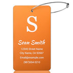 Luggage Tags for Suitcase (Orange / Vertical Rectangle (3.5x2"))