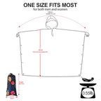 Reusable Rain Poncho for Adults (One Size / Blossom)