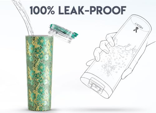 30 oz Insulated Travel Coffee Mug (Emerald Bloom / 30 Ounces)