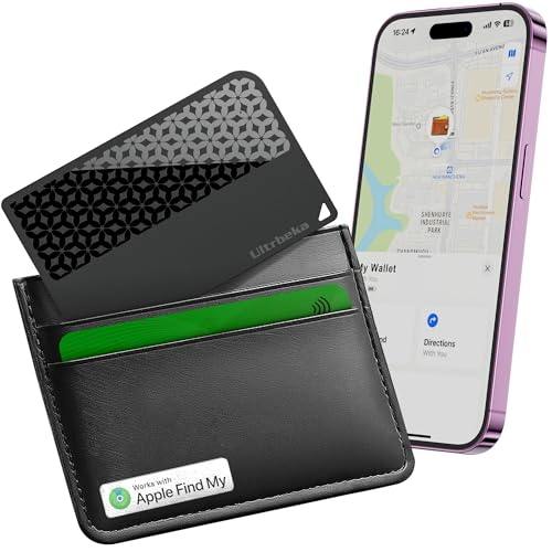 Ultra Thin Wallet Tracker Card [Apple MFi Certified] Air Tag Card (1-Pack / Dark Blue)