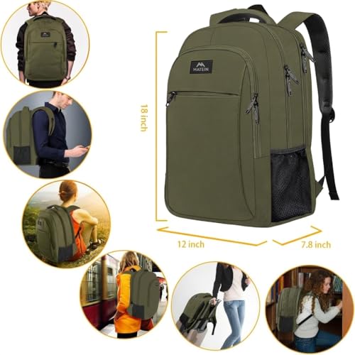Green 15.6 Inch Travel Laptop Backpack (15.6 Inch / Dark Green)