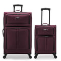Anzio Softside Expandable Luggage with Spinner Wheels (Burgundy / 2-Piece Set (22/30))