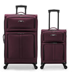 Anzio Softside Expandable Luggage with Spinner Wheels (Burgundy / 2-Piece Set (22/30))