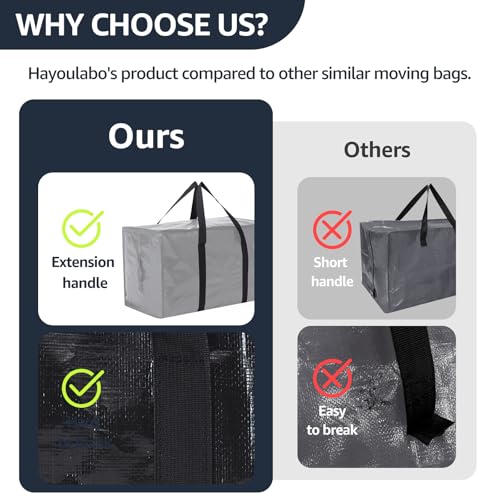 Moving Bags Heavy Duty Extra Large (Black / 8 Pack)