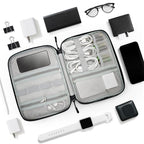 Custom Electronics Organizer Travel Case Customize Personalized Text Image Cable Charger Cord Tech Organizer Pouch Accessories Bag (Multicolor)