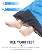 Sleeping Bag for Kids Adults Boys Girls Youth (3.3lb Sky Blue)