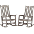Outdoor Rocking Chair Set of 2 (Light Gray / 2 pack)