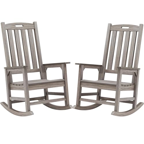 Outdoor Rocking Chair Set of 2 (Light Gray / 2 pack)