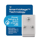 South Africa Travel 2 Pack Plug Adapter QC 3.0 & PD (white gray)