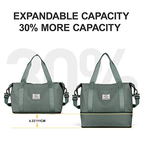Weekender Bags For Women (B2-green-expandable / X-large)