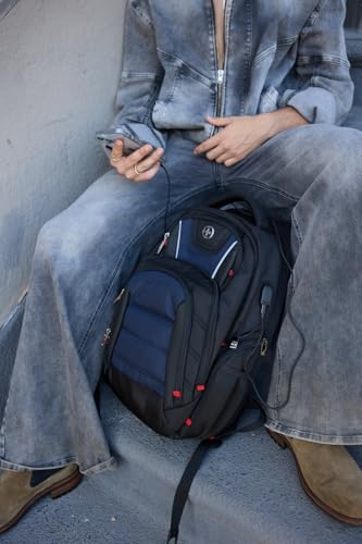 Design Men's Laptop Backpack for Women (Black/Blue)