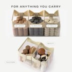 Parcel Clear Travel Kit with Zipperless Magnetic Closure (Chestnut / Large)