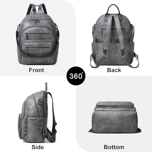 Backpack Purse for Women Laptop Backpack (Style1-dark Grey)
