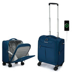 Underseat Carry On Luggage with Wheels (Blue / 16-Inch)