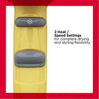 Compact Ionic Travel Hair Dryer (Yellow)