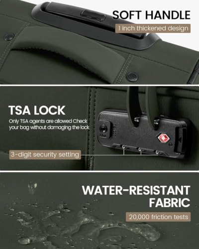 Underseat Carry On Luggage Airline Approved (Army Green / 16 inch_Underseat)