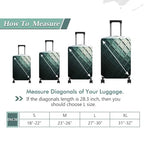 Travel Luggage Cover Suitcase Protector Fits 27 (Dark Grid / L)
