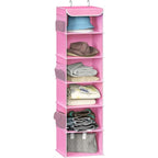 6 Shelf Hanging Closet Organizer (6 Shelf / Pink)