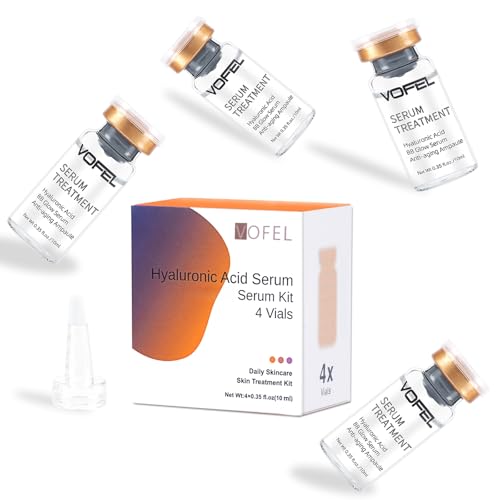 Hyaluronic Acid Serum for Microneedling Serum Ampoules for Face Serum 0.35 oz 4 Vials (serum kit)