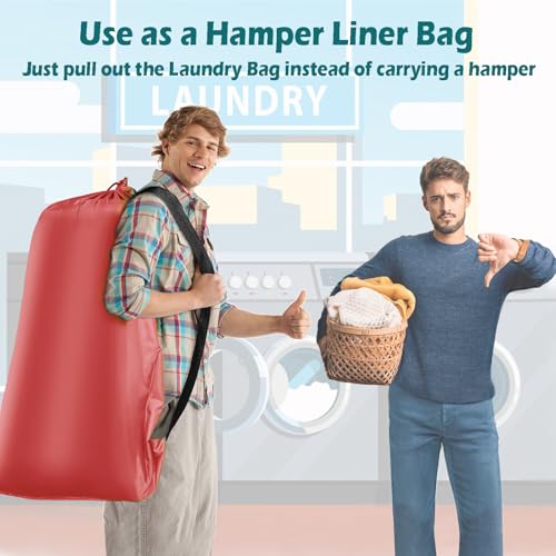 Heavy Duty Laundry Bag (Red / 41" x 28" x 1")