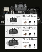 Waterproof Motorcycle Duffel Bag Tail Bag 70L Dry Bags Luggage (70L / Grey)