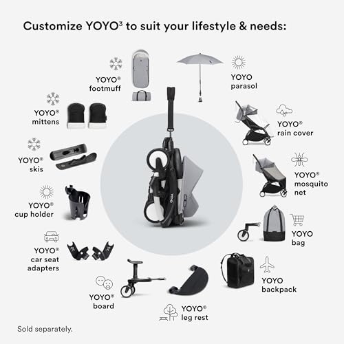 YOYO3 Travel Stroller from 6 Months (Stone on White)