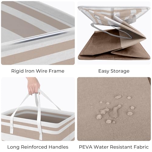 2 Pack Large Laundry Baskets (88L / Brown)