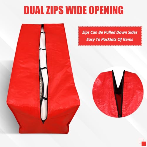 6 Pcs 66 Gallon Extra Large Moving Bags Heavy Duty Storage Bag (66 Gallon / Red)