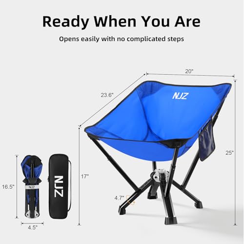 Portable Compact Camping Chair (Blue)