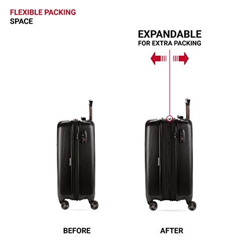 7272 Energie Expandable Hardside Luggage with Spinner Wheels and TSA Lock (Carry-On 19-Inch / Black)