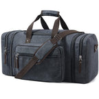 Large Canvas Duffle Bag for Travel (Dark Grey / 70L)