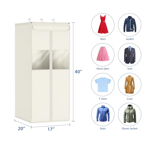Suit Bags for Closet Storage Clothing Storage Bags 40 in (Beige / 40"-2 Pack)