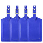 8 Pack Leather Luggage Tags for Suitcases Travel Tag (Fresh Blue)