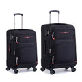 Softside Expandable Luggage with 4 Spinner Wheels (Black / 2-Piece Set (21/25))