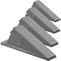 4 Pcs Jumbo Door Stoppers Heavy Duty Rubber Doorstop (Gray)