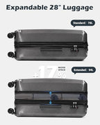 PC+ABS Hardshell Luggage (silver / 28 inch)