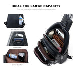 10L Crossbody Sling Bag for Women Men Anti Theft Cross Body Fanny Pack Belt Bag Purse Gifts for Women Faux Leather (10L / 10l-black)