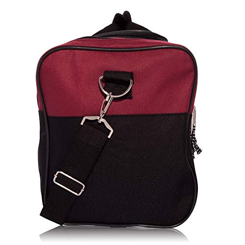 17" Blank Duffle Bag Duffel Bag Travel Size Sports Durable Gym Bag (Maroon)