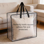 Heavy Duty Clear Wreath Storage Bag & Sturdy Moving Box Alternative (SClear / 6 Pack)