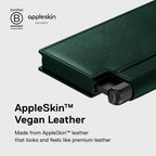 Men's Wallet Mens Leather Minimalist Wallet (Apple Skin Green)