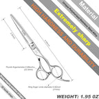 High end Professional Extremely Very Sharp Barber Hair Cutting Scissors Hairdresser Shears For Hair 6 Inches Haircut Scissor Made Of Stainless Steel Alloy For Hairdressing Salon and Home Use (Sword Shears / 6 Inch)