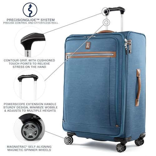 Platinum Elite Checked Luggage Spinner (Checked-Large 29-Inch / Coastal Blue)