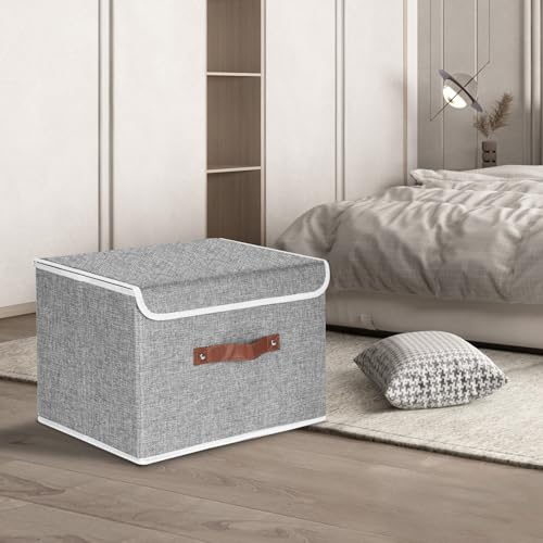 Collapsible Storage Boxes (2-Pack Medium / Gray)