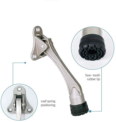 Door Stopper Kick Down Door Stops for Heavy Doors (4inch x 30pack / Black)
