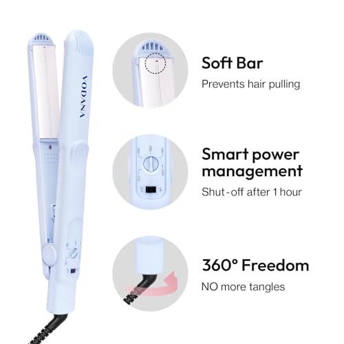 Professional Ceramic Hair Straightener 1 inch (1 inch / Creamy Blue)