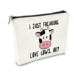 I Just Freaking Love Cows OK Makeup Bag (D)