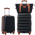 Luggage sets of 2 Piece (Luggage Set With Bags / Black and Brown-1(20+24+bag))