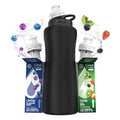 32oz Black Metal Bottle with Two No Sugar (Matte Black / 32 Ounce)