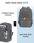 18" Travel Backpack Airlines Approved Personal Item Bag Women Grey (Grey / 18 inch underseat)