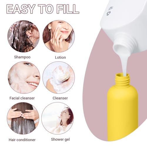 Travel Shampoo Bottle (Orange+yellow +Pink+light Blue)